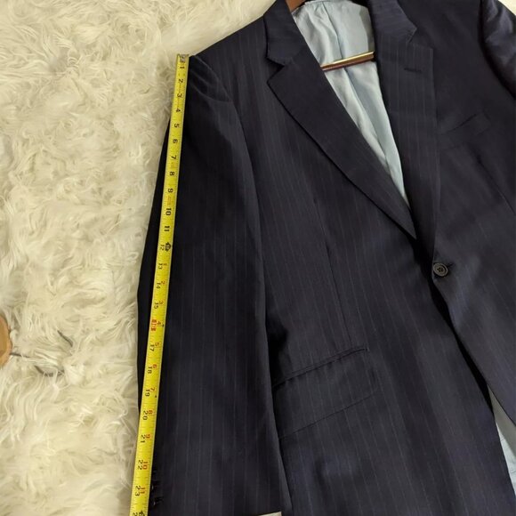 Cad & The Dandy Jacket Mens 50 (check last photo) Pinstripe Wool Blazer Bespoke - Picture 8 of 16